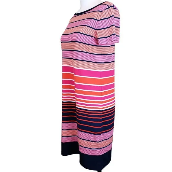 Michael Kors Stripe Shift Dress Short Sleeves, Medium EUC - Picture 2 of 7
